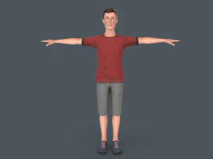 Tall Young Boy 3D Model