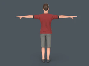 Tall Young Boy 3D Model