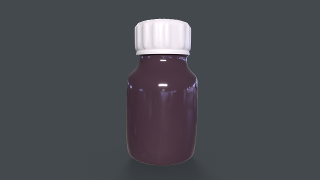 Medicine Bottle Model 3D .c4d .max .obj .3ds .fbx .stl .blend 