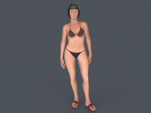 Asena Female Character Rigged 3Dモデル