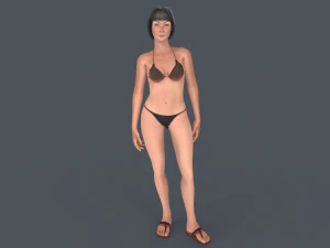 Asena Female Character Rigged 3D Model
