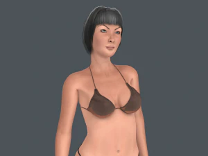 Asena Female Character Rigged 3D Model