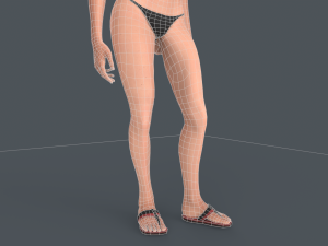 Asena Female Character Rigged 3Dモデル