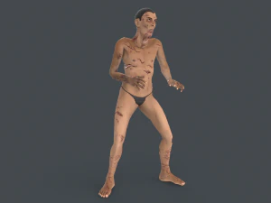 Biter Zombie Rigged Character 3D Model