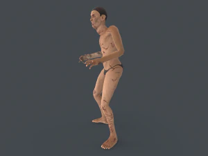 Biter Zombie Rigged Character 3D Model