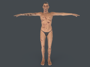 Biter Zombie Rigged Character 3D Model