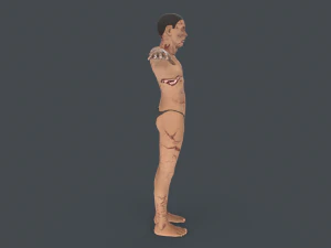 Biter Zombie Rigged Character 3D Model
