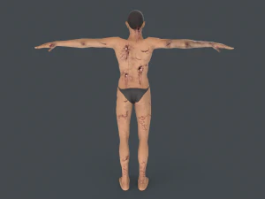 Biter Zombie Rigged Character 3D Model