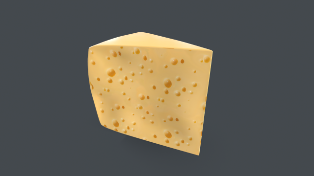 Cheese Breakfast Food 3D Модель .c4d .max .obj .3ds .fbx .stl .blend