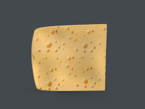 Cheese Breakfast Food 3D Model