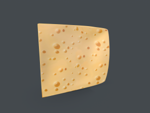 Cheese Breakfast Food 3D Model