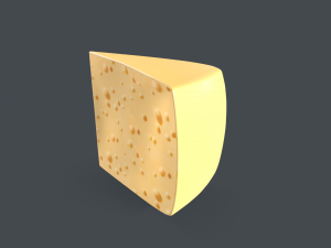 Cheese Breakfast Food 3D Model
