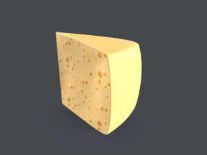 Cheese Breakfast Food 3D Model