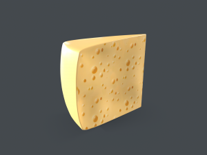 Cheese Breakfast Food 3D Model
