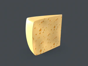 Cheese Breakfast Food 3D Model