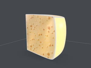 Cheese Breakfast Food 3D Model