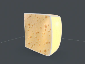 Cheese Breakfast Food 3D Model