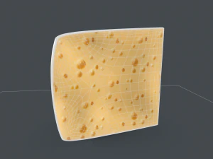 Cheese Breakfast Food 3D Model