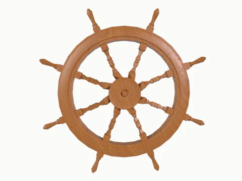 Ship Wheel 3D Model