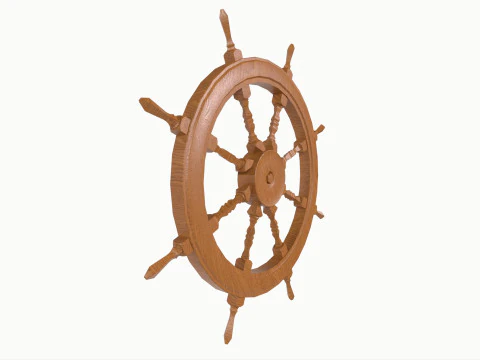 Ship Wheel 3D Model