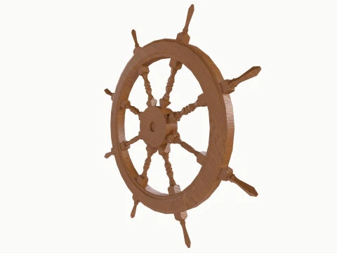 Ship Wheel 3D Model