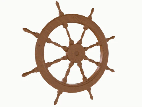 Ship Wheel 3D Model