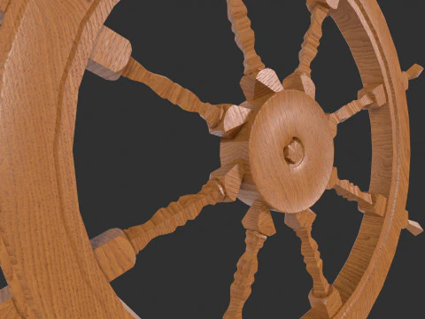 Ship Wheel 3D Model
