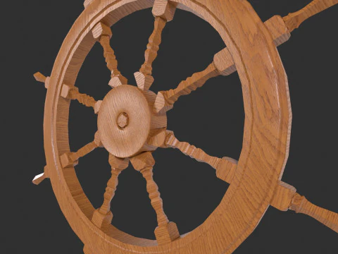 Ship Wheel 3D Model