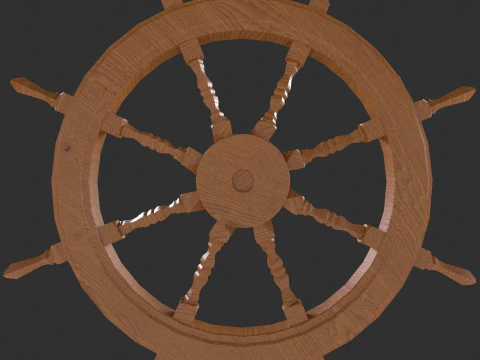 Ship Wheel 3D Model