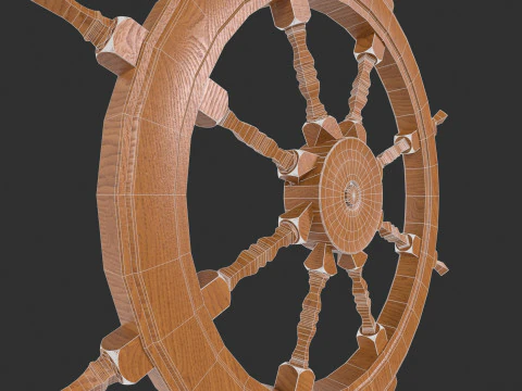 Ship Wheel 3D Model