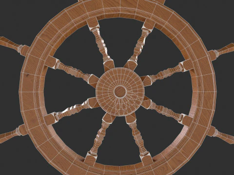 Ship Wheel 3D Model