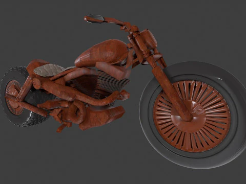 Moto da rottamare Modello 3D