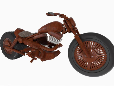 Scrap Motorcycle 3D Model