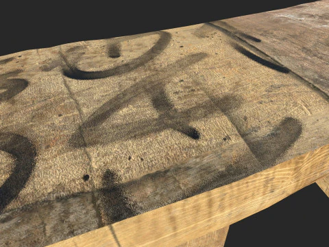 Wooden Stool 3D Model