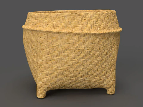 Wicker Basket 3D Model