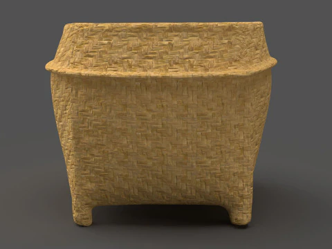 Wicker Basket 3D Model