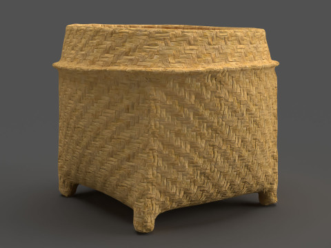 Wicker Basket 3D Модель