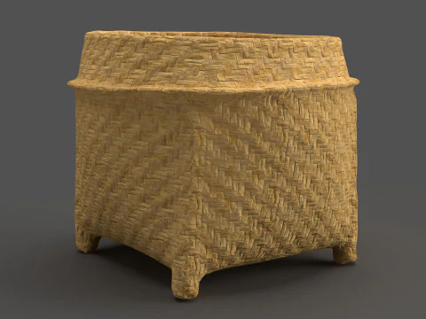 Wicker Basket 3D Model