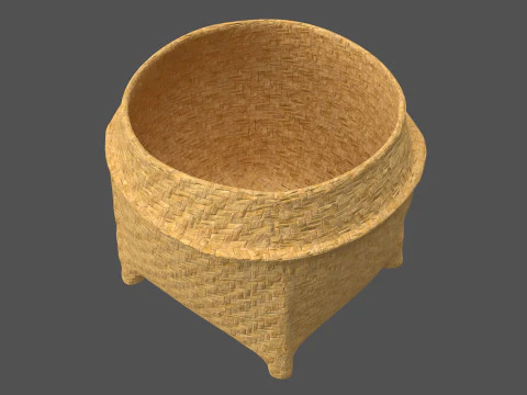 Wicker Basket 3D Model