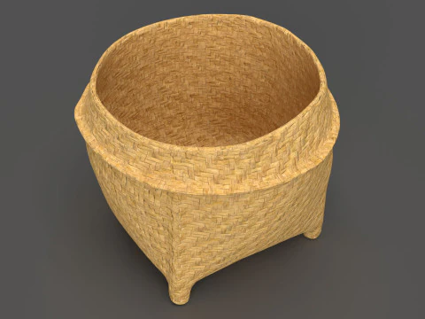 Wicker Basket 3D Model