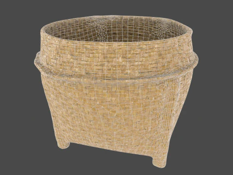 Wicker Basket 3D Model