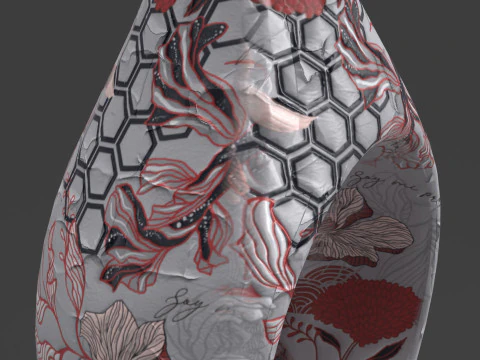 Painted Vase 3D Model