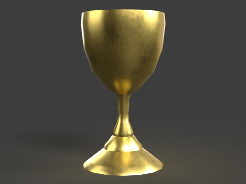 Golden Goblet 3D Model