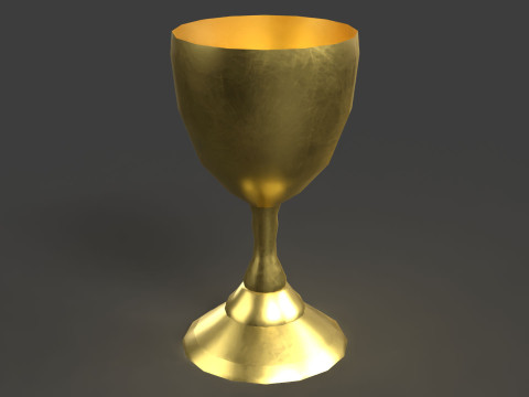 Golden Goblet 3D Model