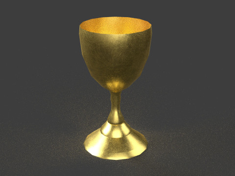 Golden Goblet 3D Model