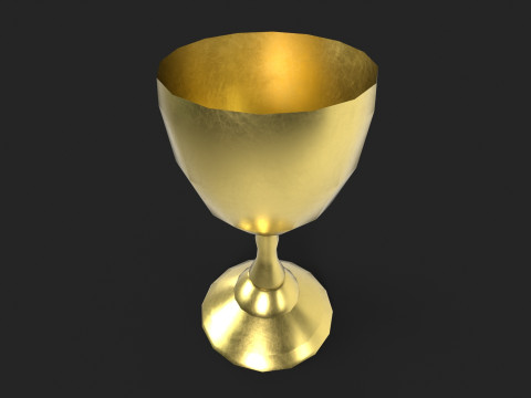 Golden Goblet 3D Model
