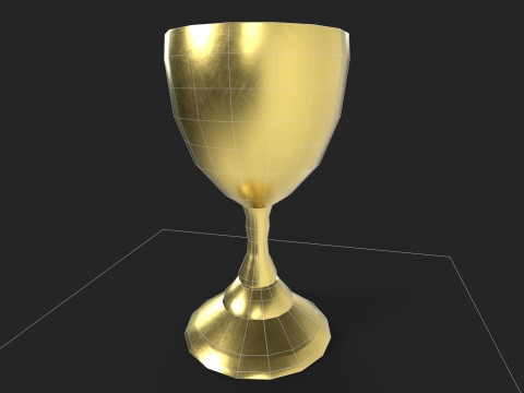 Golden Goblet 3D Model
