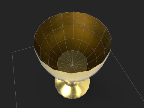 Golden Goblet 3D Model