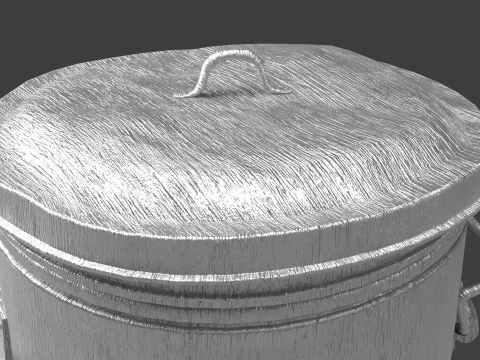 Trash Can - Printable Game Ready 3D Model
