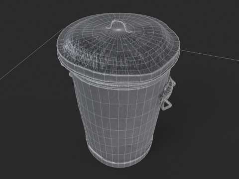 Trash Can - Printable Game Ready 3D Model